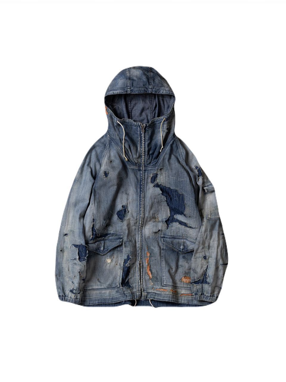 【ANACHRONORM - アナクロノーム】AN340-R DUAL DENIM REMAKED FULLZIP PARKA / INDIGO (パーカー/インディゴ)