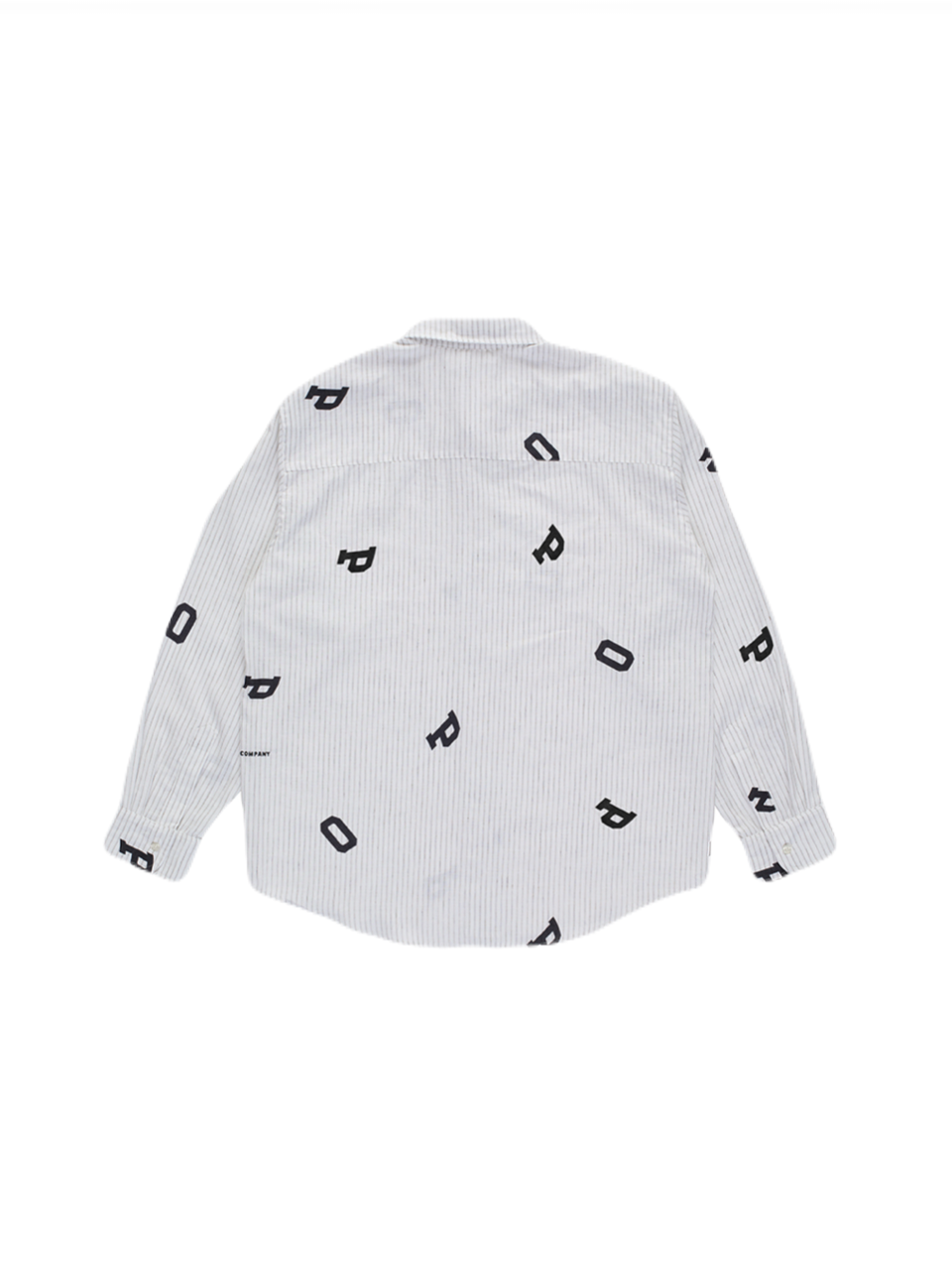 【POP TRADING COMPANY - ポップ トレーディング カンパニー】LETTERS STRIPED POP SHIRT / WHITE LINEN (シャツ/ホワイトリネン)