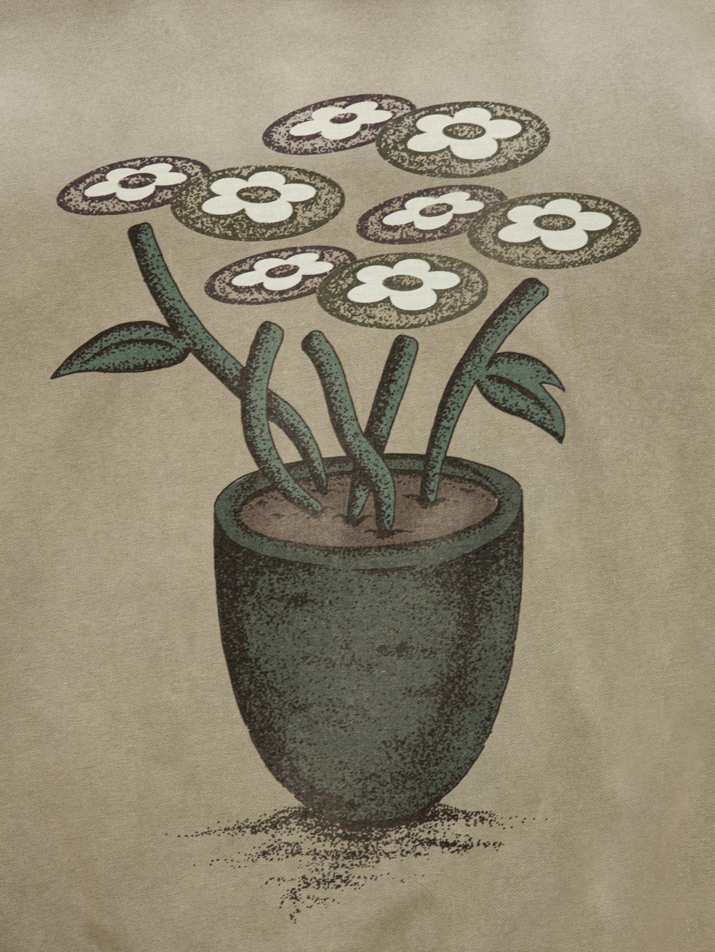 【VANDY THE PINK - ヴァンディー・ザ・ピンク】CLASSIC LOGO FLOWER HOODIE (フーディー/ウォッシュドカーキ)