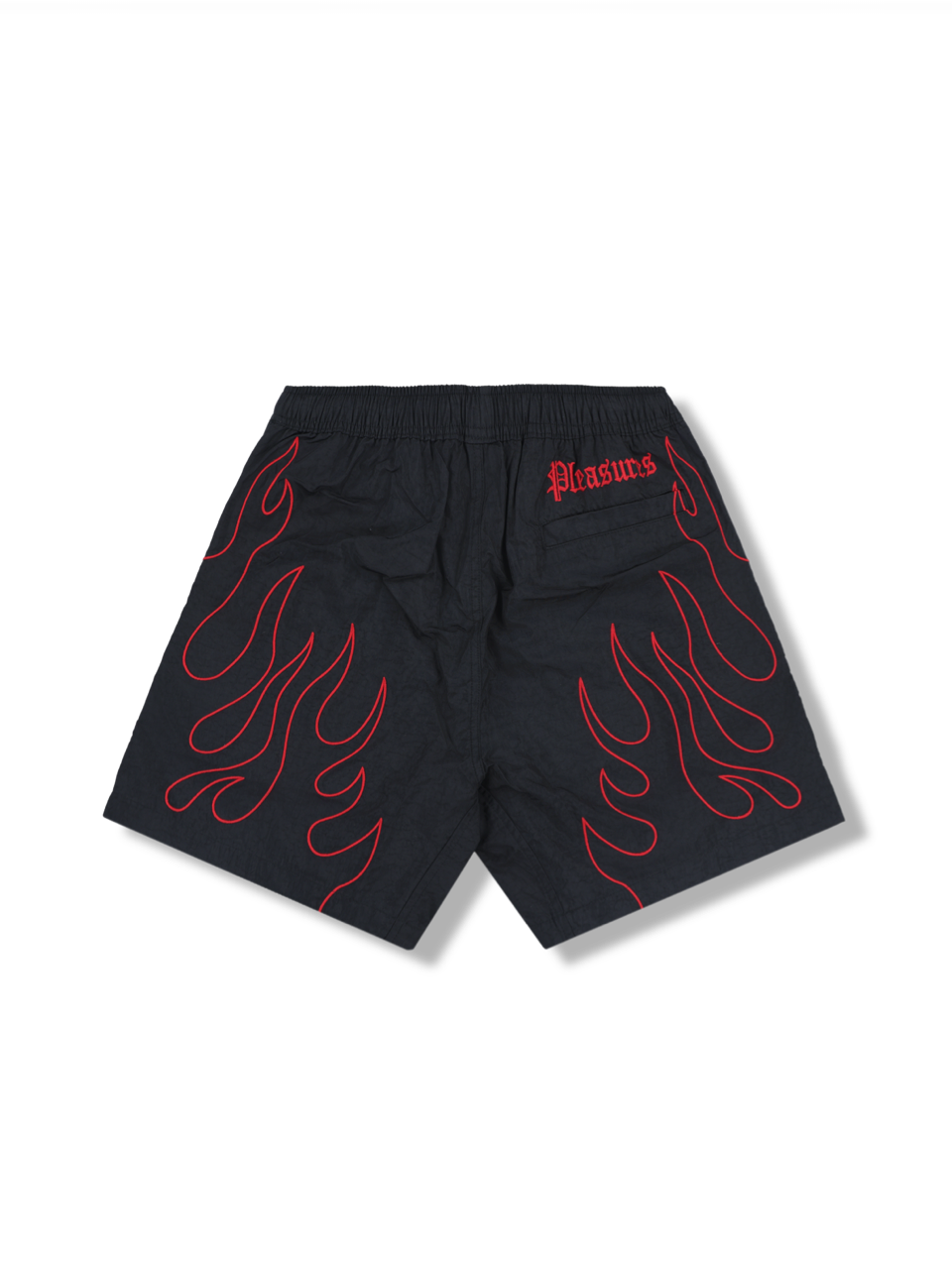 【PLEASURES - プレジャーズ】FIERY RUNNING SHORTS / BLACK (ショーツ/ブラック)