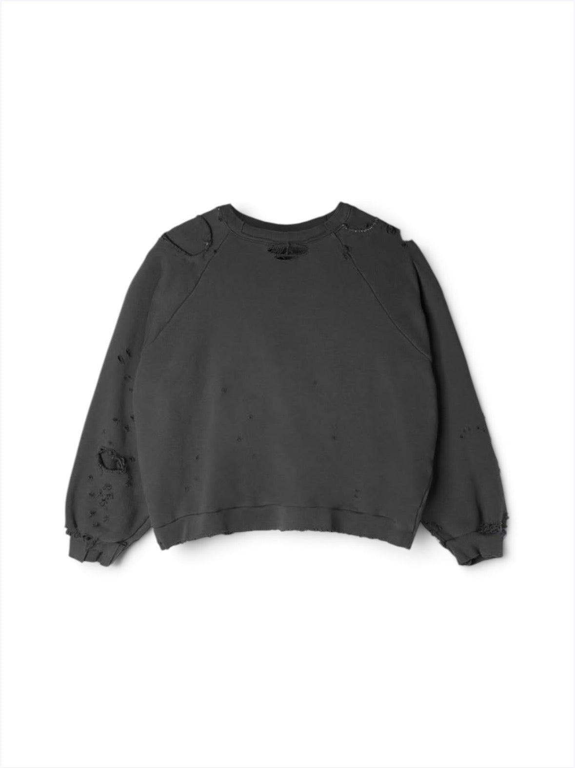 【BASKETCASE - バスケットケース】RETREAT REPAIRED CREWNECK / VINTAGE BLACK (スウェット/ヴィンテージブラック)