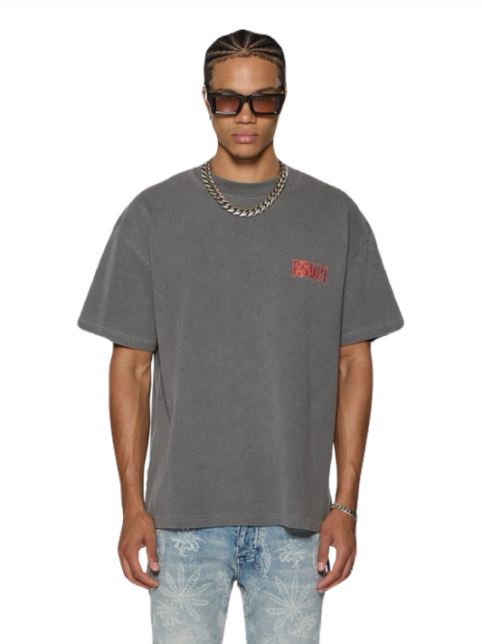 【KSUBI - スビ】KICKSTART EKCESS SS TEE / CHARCOAL(Tシャツ/チャコール)