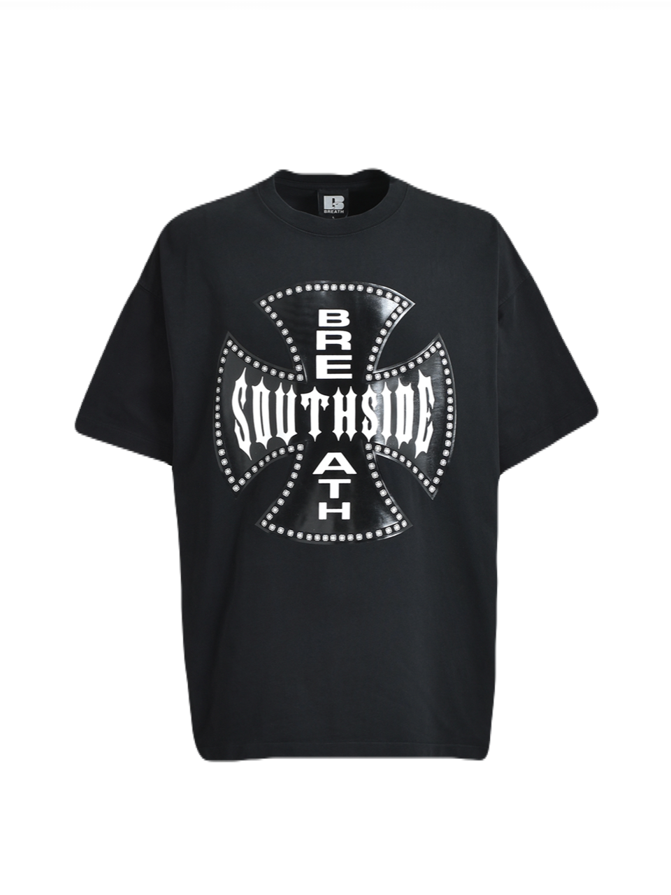 【BREATH - ブレス】 SOUTHSIDE CROSS LOGO TEE / BLACK (Tシャツ/ブラック)