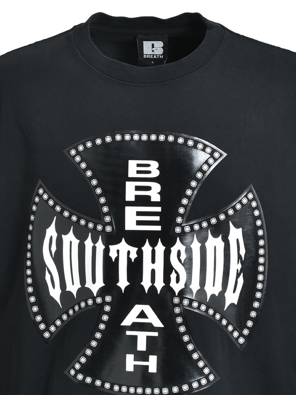 【BREATH - ブレス】 SOUTHSIDE CROSS LOGO TEE / BLACK (Tシャツ/ブラック)