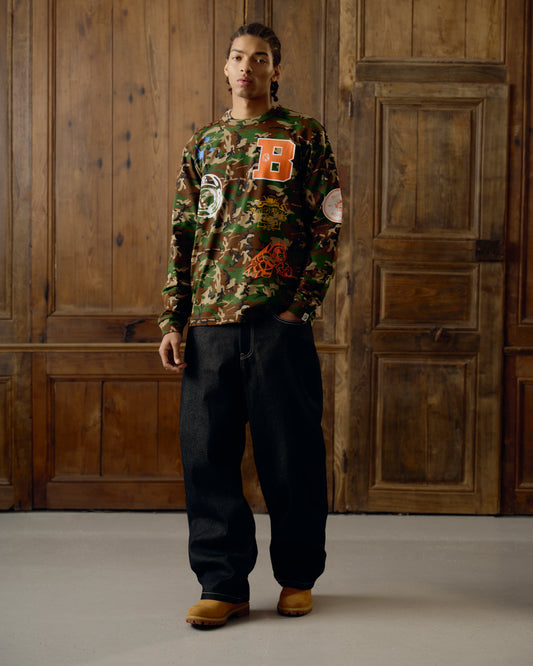 【Billionaire Boys Club-ビリオネアボーイズクラブ】 MULTI GRAPHIC LS T-SHIRT / CAMO (Tシャツ/カモ)