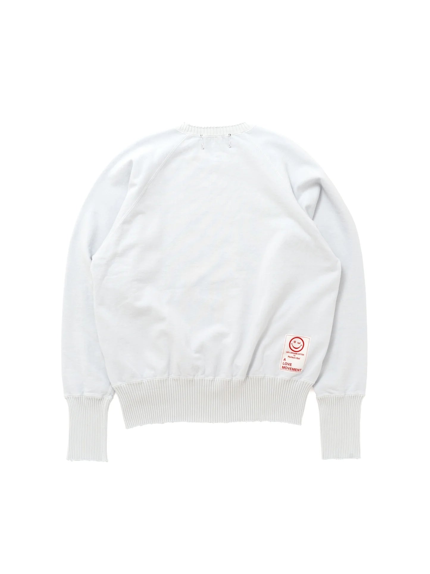 【Perfect ribs®×ALM】"ART LOVE MUSIC" Strange Sleeve Crew Neck Sweat Shirt / Cloud White(スウェットシャツ/クラウドホワイト)