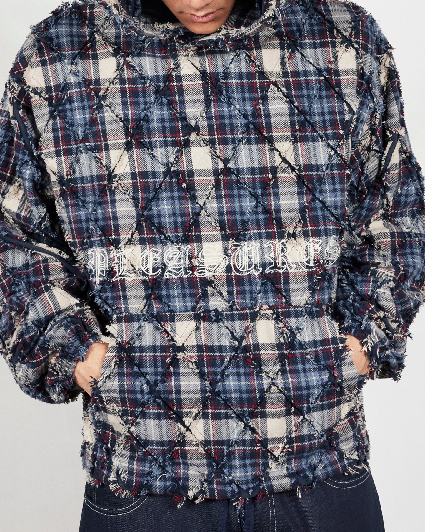 【PLEASURES - プレジャーズ】MYSTIC PONCHO HOODIE / NAVY (フーディ/ネイビー)