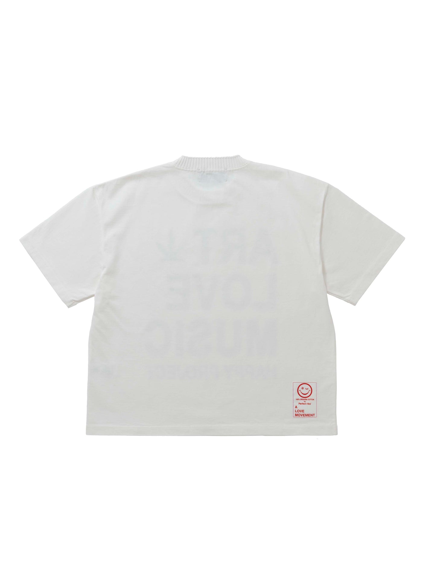 【Perfect ribs®×ALM】"ART LOVE MUSIC" Basic Short Sleeve T Shirts / White(Tシャツ/ホワイト)