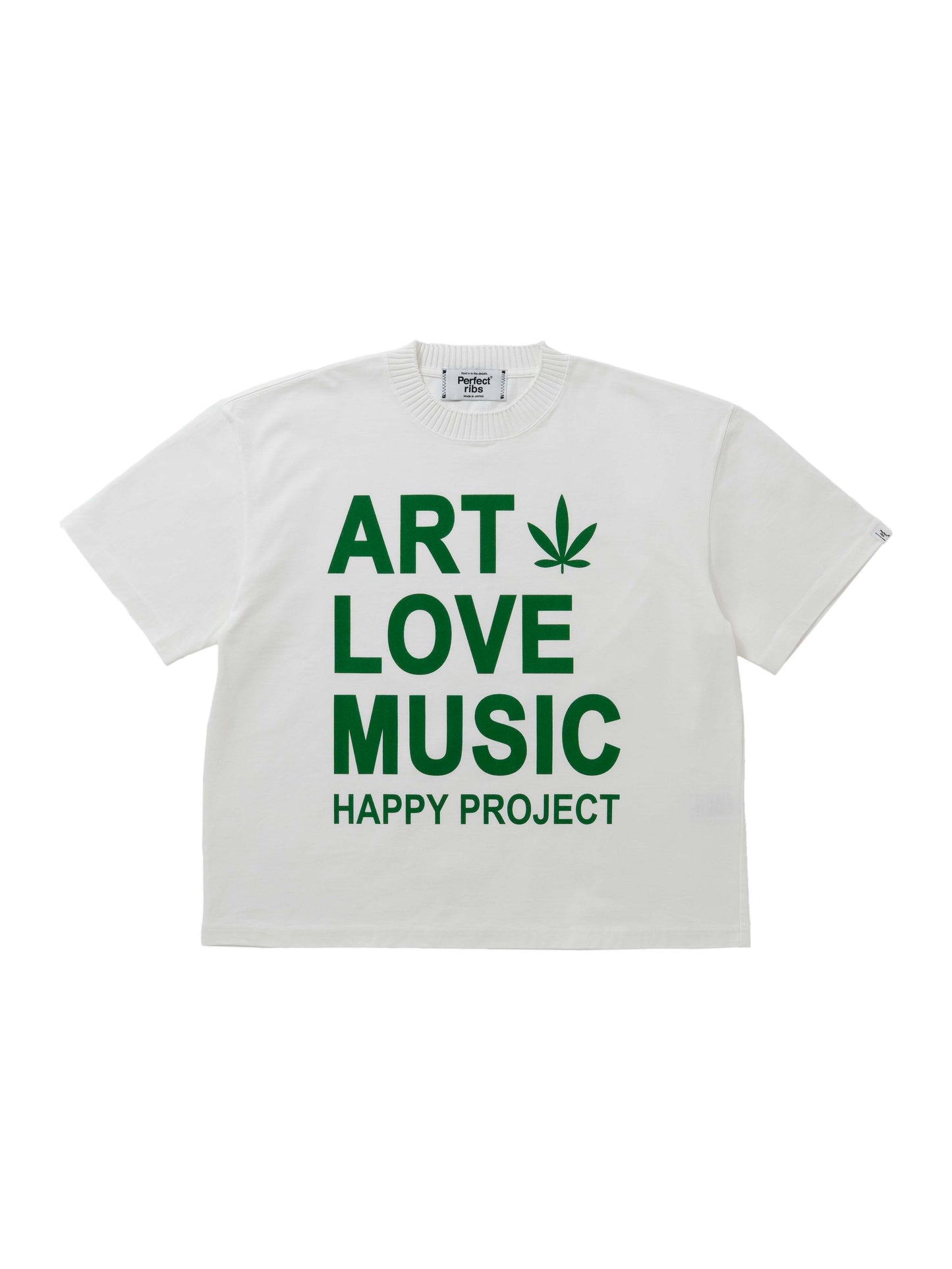 【Perfect ribs®×ALM】"ART LOVE MUSIC" Basic Short Sleeve T Shirts / White(Tシャツ/ホワイト)