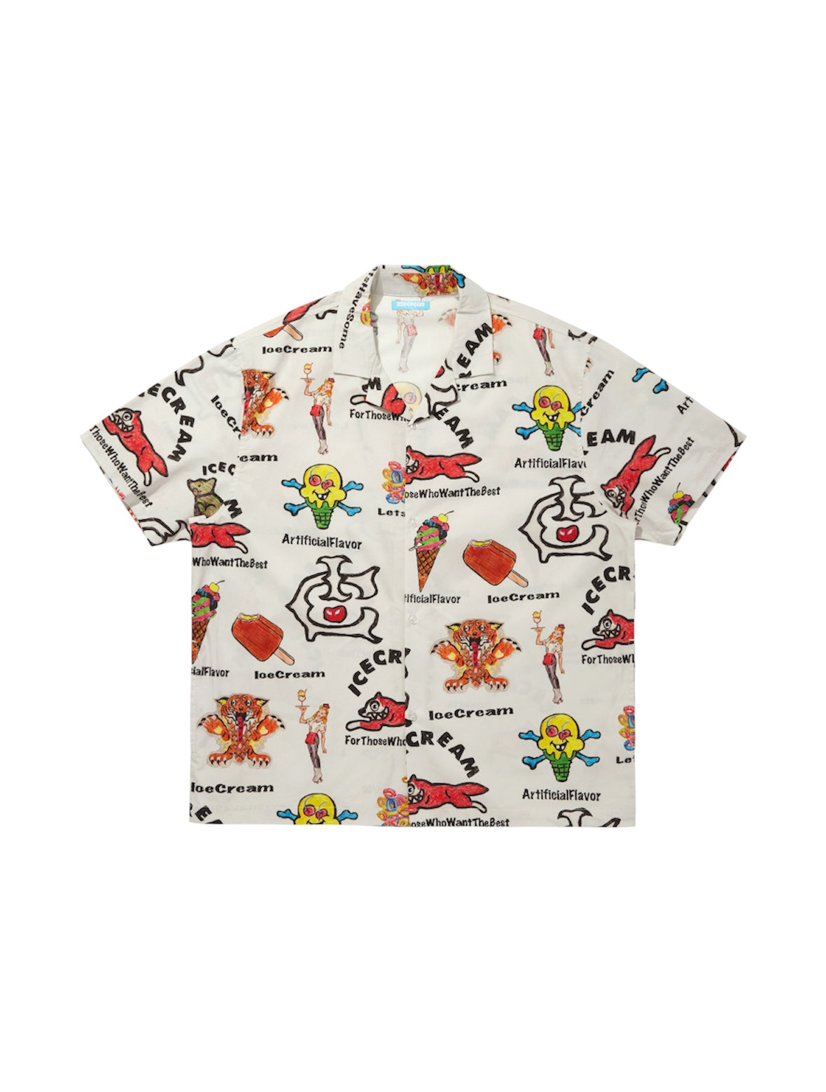 【ICE CREAM - アイスクリーム】OPEN COLLAR SS SHIRT / IVORY (シャツ/アイボリー)