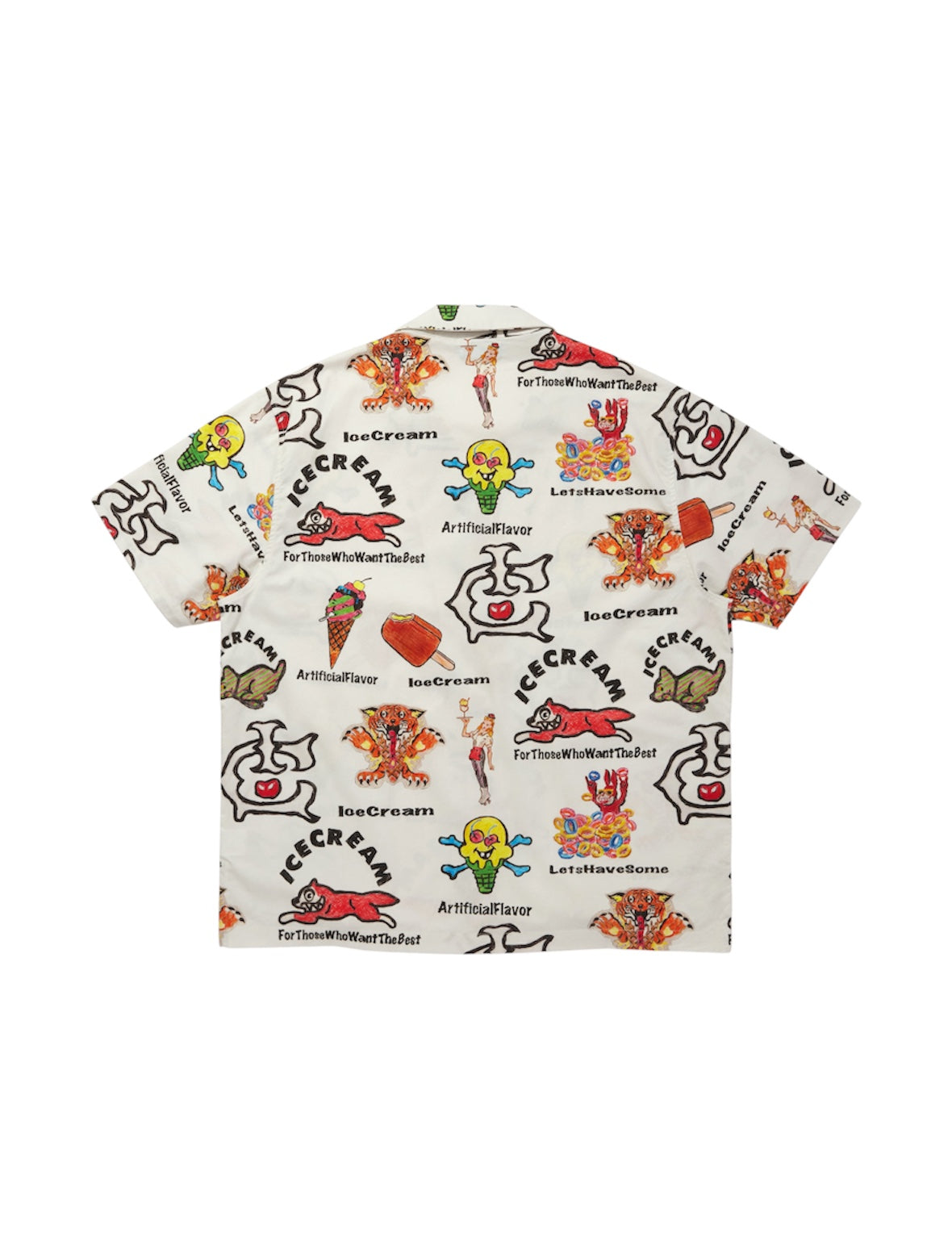 【ICE CREAM - アイスクリーム】OPEN COLLAR SS SHIRT / IVORY (シャツ/アイボリー)