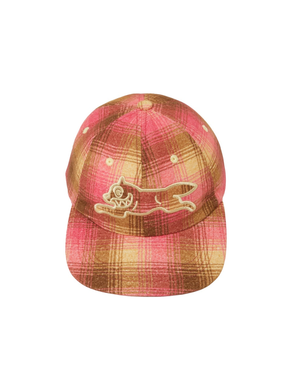【ICE CREAM - アイスクリーム】APPLIQUE LOGO FLANNEL CHECK CAP / BROWN/PINK (キャップ/ブラウン/ピンク)