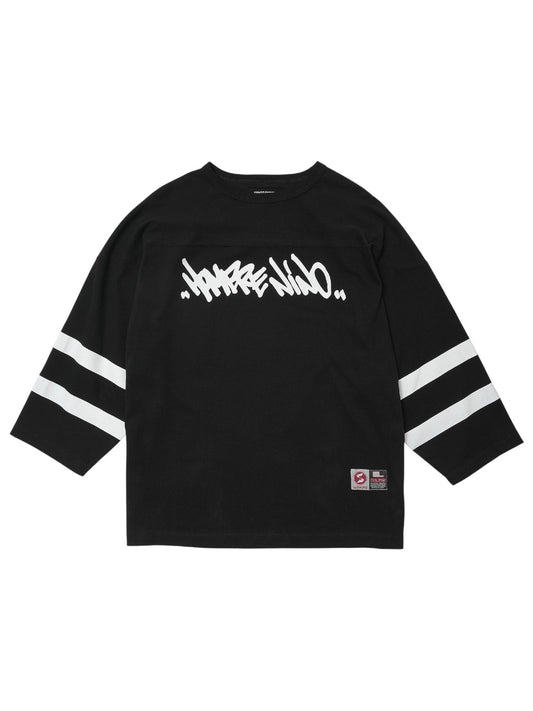 【Hombre Nino - オンブレニーニョ】FOOTBALL SHIRT / BLACK (Tシャツ/ブラック)