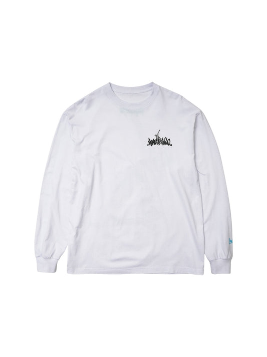 【Hombre Nino - オンブレニーニョ】L/S PRINT TEE / WHITE (ロンT/ホワイト)