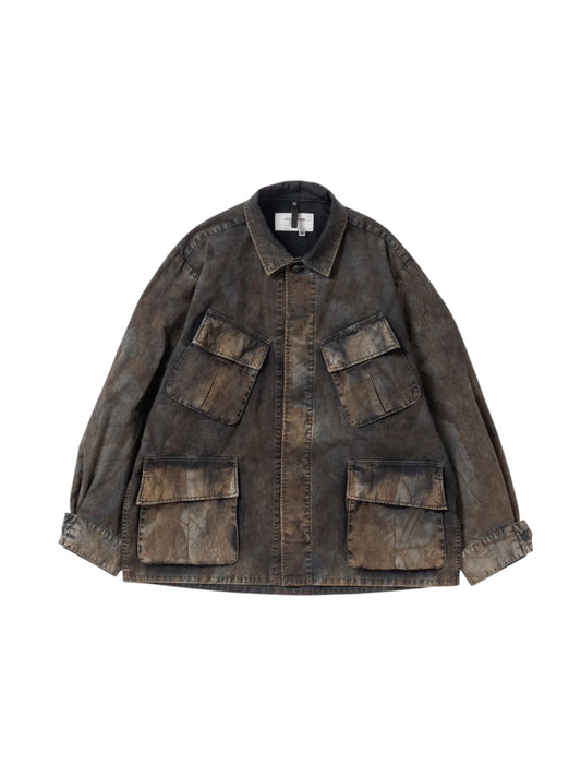 【ANACHRONORM - アナクロノーム】AN374-B SULFUR DYED RIPSTOP REALTREE FATIGUE JACKET / SULFUR BLACK (ジャケット/サルファーブラック)