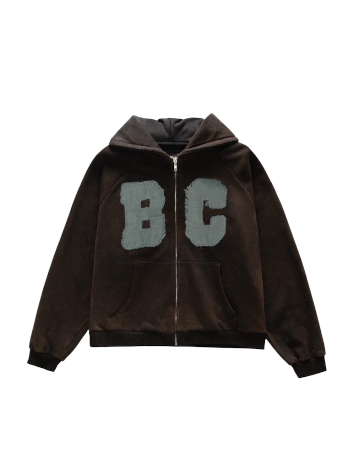 【BASKETCASE - バスケットケース】BC, zip-up / WASHED BROWN (パーカー/ウォッシュドブラウン)