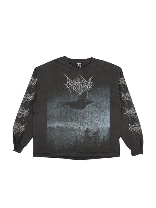 【BASKETCASE  - バスケットケース】CROW, longsleeve / BLACK (ロンT/ブラック)