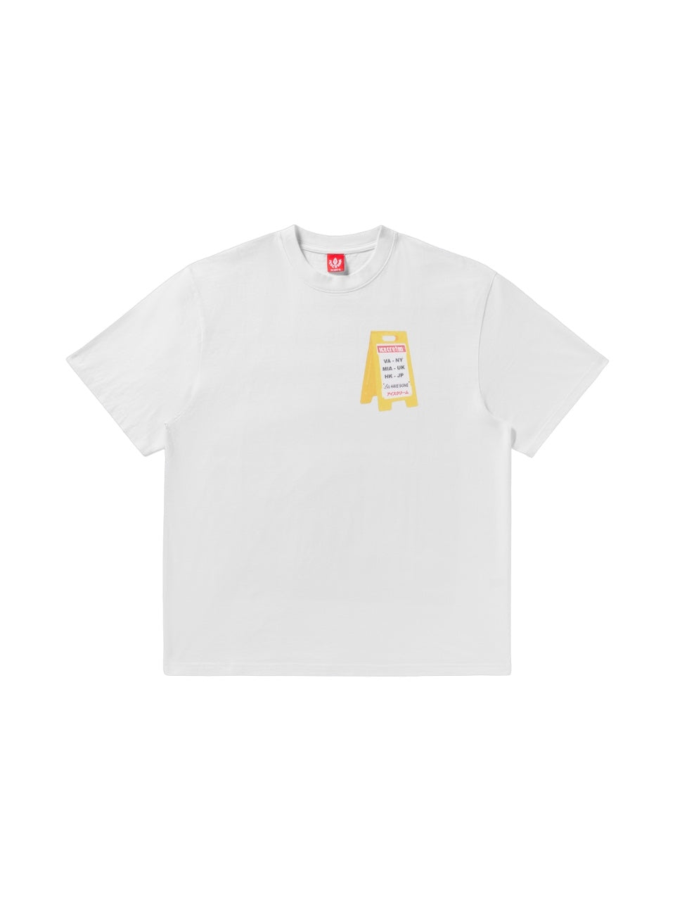 【ICE CREAM - アイスクリーム】AISLE CLOSED OVERSIZED T-SHIRT / WHITE (Tシャツ/ホワイト)