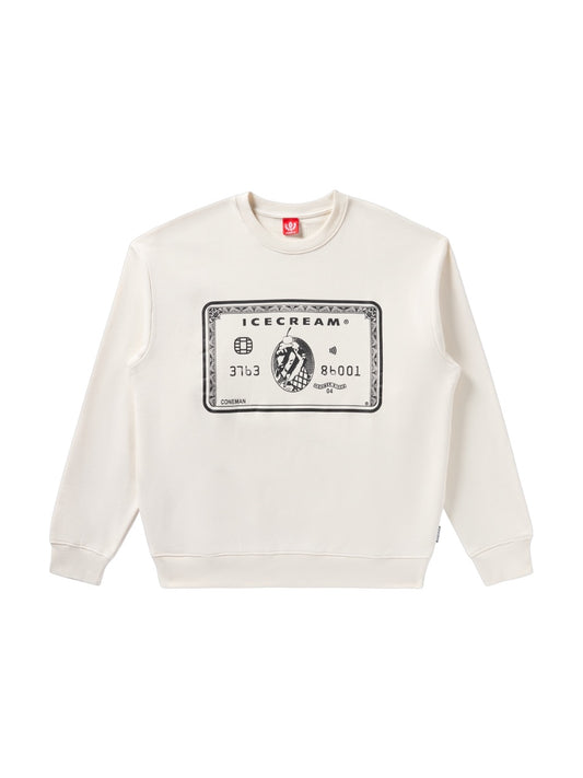 【ICE CREAM - アイスクリーム】CARD CREWNECK SWEATSHIRT / ANTIQUE WHITE (スウェット/アンティークホワイト)