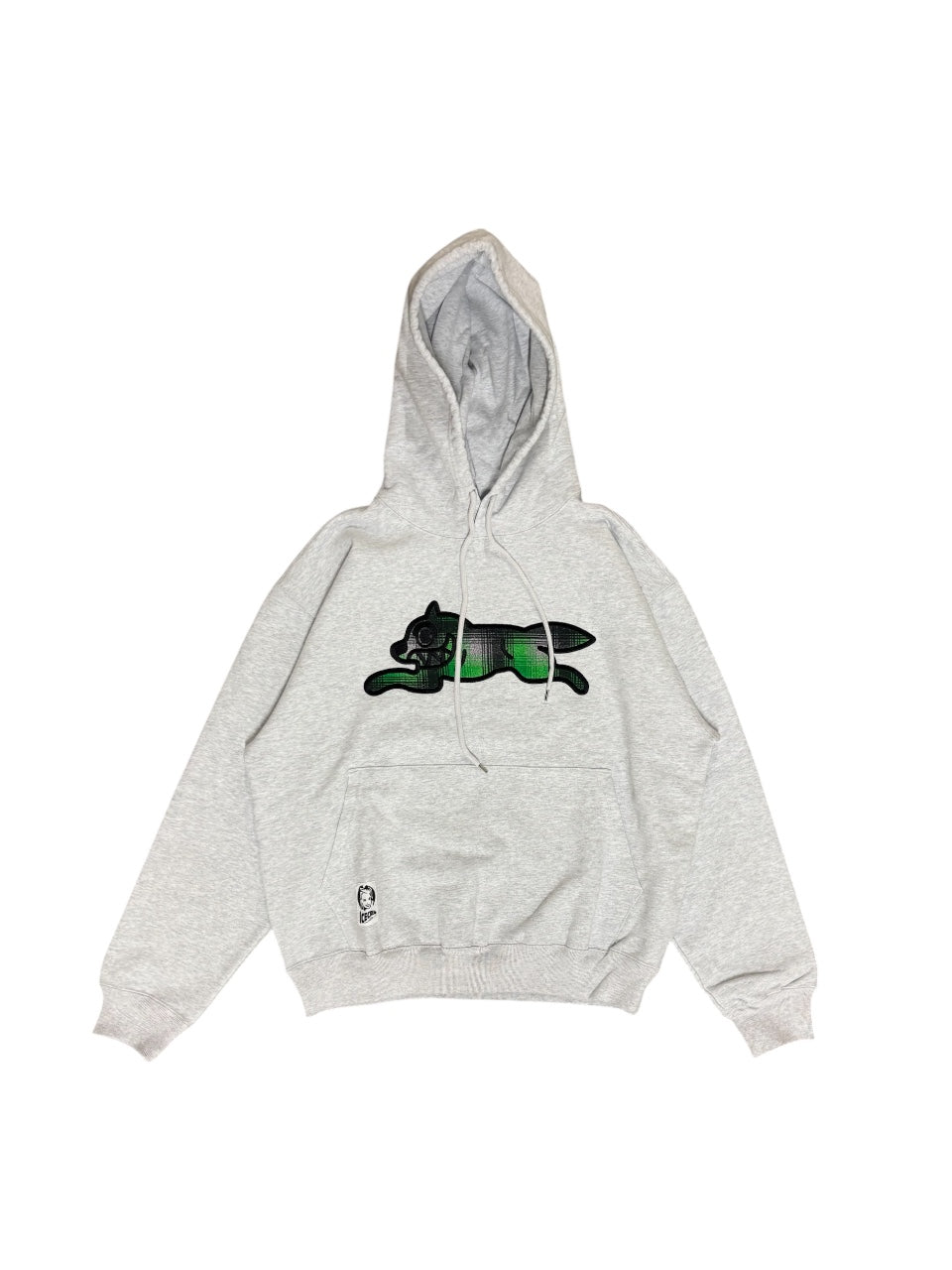 【ICE CREAM - アイスクリーム】APPLIQUE LOGO HOODIE RUNNING DOG / GRAY/GREEN (フーディ/グレー/グリーン)