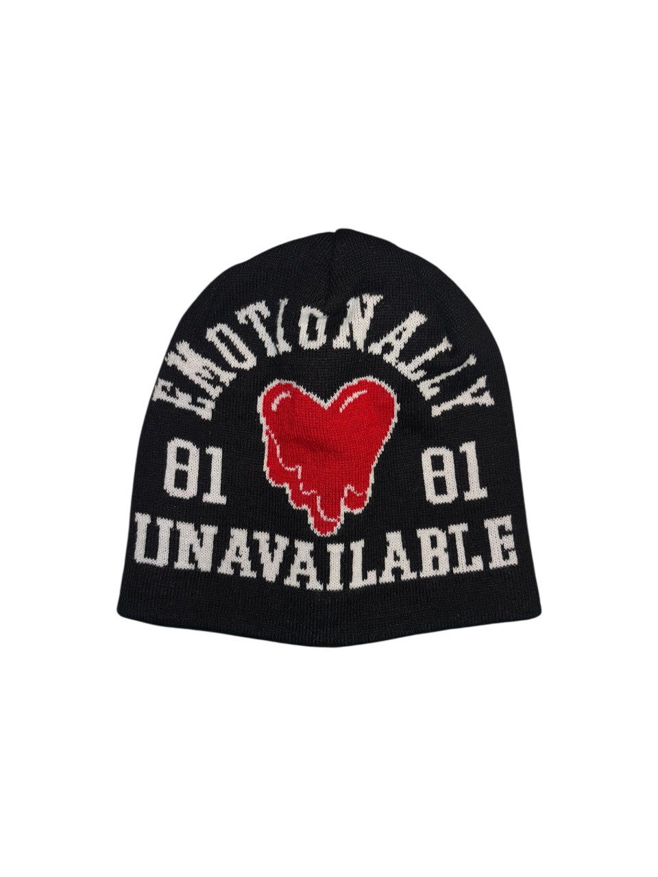 【EMOTIONALLY UNAVAILABLE - エモーショナリー アンアベイラブル】EU LOGO BEENIE / BLACK  (ビーニー/ブラック)
