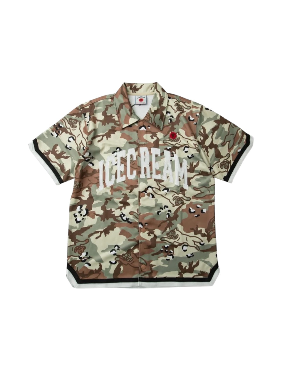 【ICE CREAM - アイスクリーム】CHOC CHIP BASEBALL JERSEY / CAMO (ジャージ/カモ)