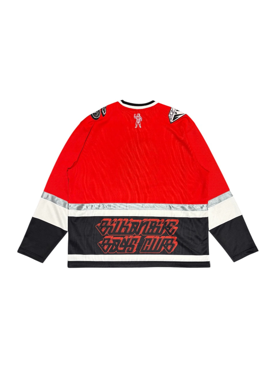 【Billionaire Boys Club-ビリオネアボーイズクラブ】 APPLIQUE ASTRO HOCKEY TOP / BLACK/RED (Tシャツ/ブラック/レッド)