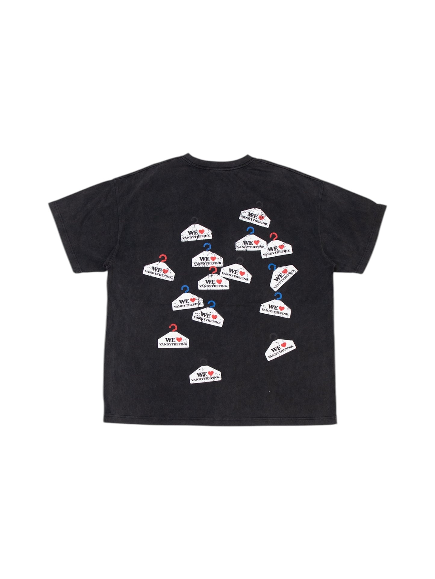 【VANDY THE PINK - ヴァンディー・ザ・ピンク】WE LOVE VTP TEE / WASHED BLACK (Tシャツ/ウォッシュドブラック)