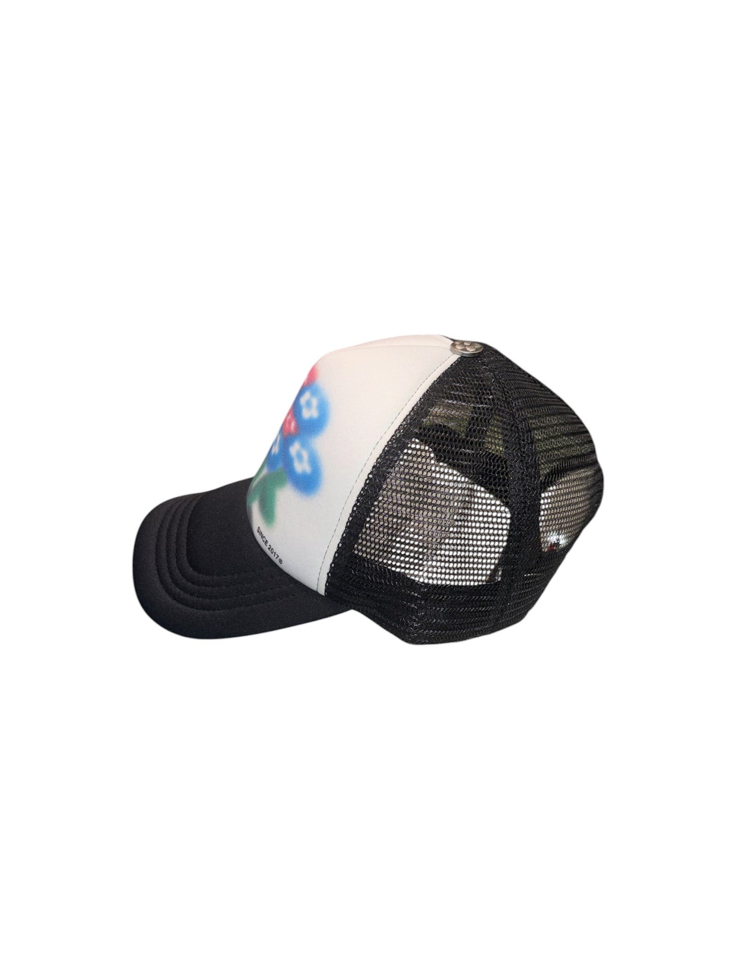 【VANDY THE PINK - ヴァンディー・ザ・ピンク】SPRAY FLOWER TRUCKER HAT / BLACK (キャップ/ブラック)