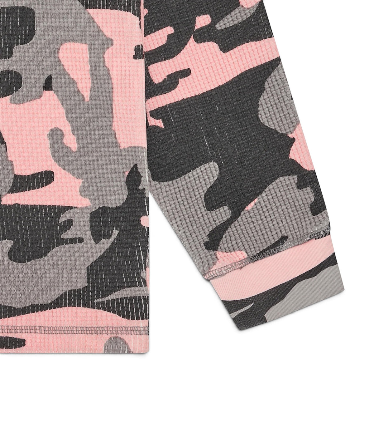 【Billionaire Boys Club-ビリオネアボーイズクラブ】 STENCIL ARCHLOGO WAFFLE LS T-SHIRT / PINK CAMO (Tシャツ/ピンクカモ)