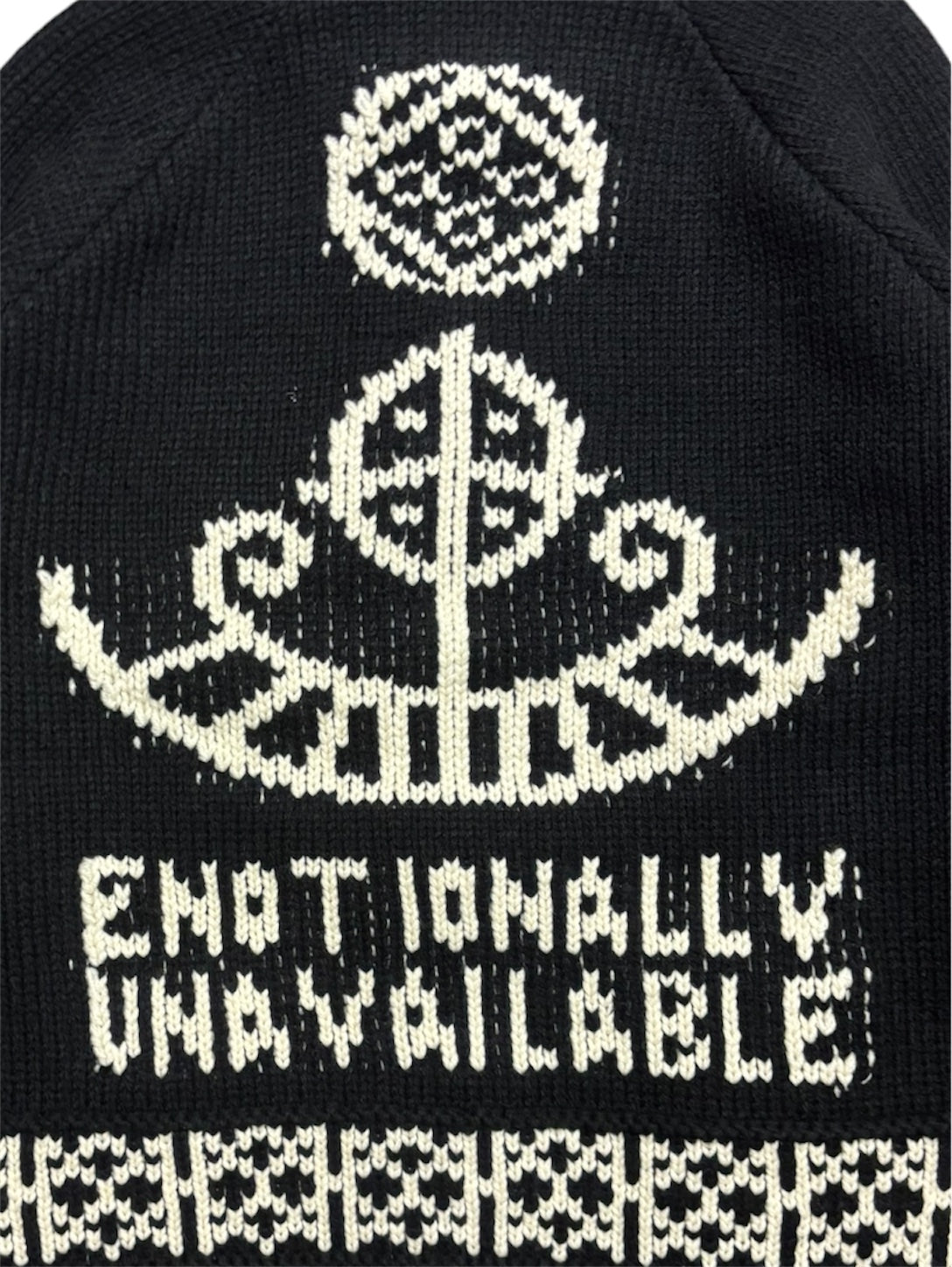 【EMOTIONALLY UNAVAILABLE - エモーショナリー アンアベイラブル】EU ND KNIT JACKET / BLACK (ジャケット/ブラック)