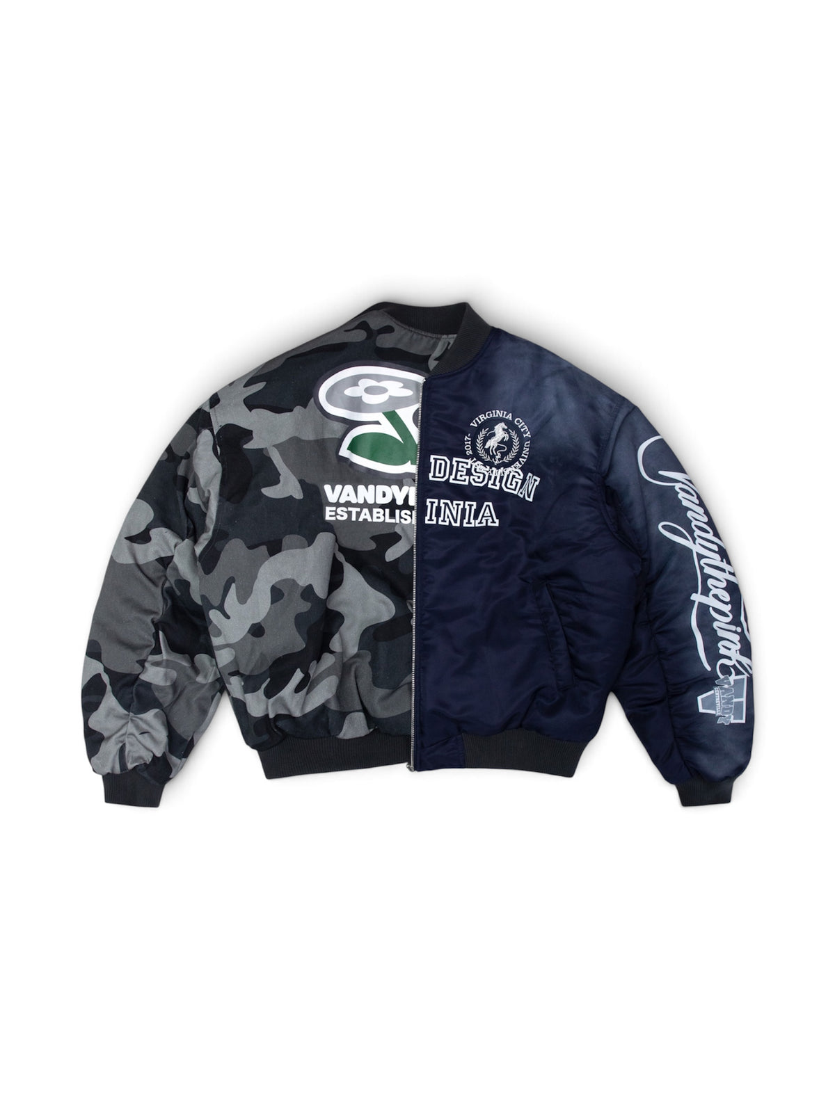 【VANDY THE PINK - ヴァンディー・ザ・ピンク】REVERSIBLE BOMBER JACKET / NAVY (ジャケット/ネイビー)