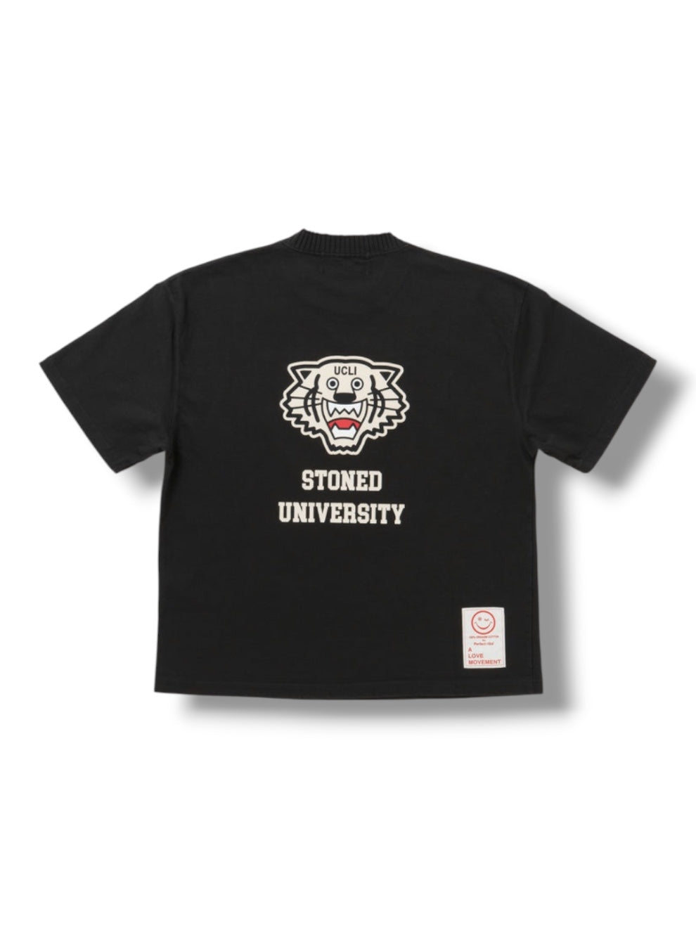 【Perfect ribs®×A LOVE MOVEMENT】STONED UNIVERSITY" Basic Short Sleeve T Shirts / Black (Tシャツ/ブラック)