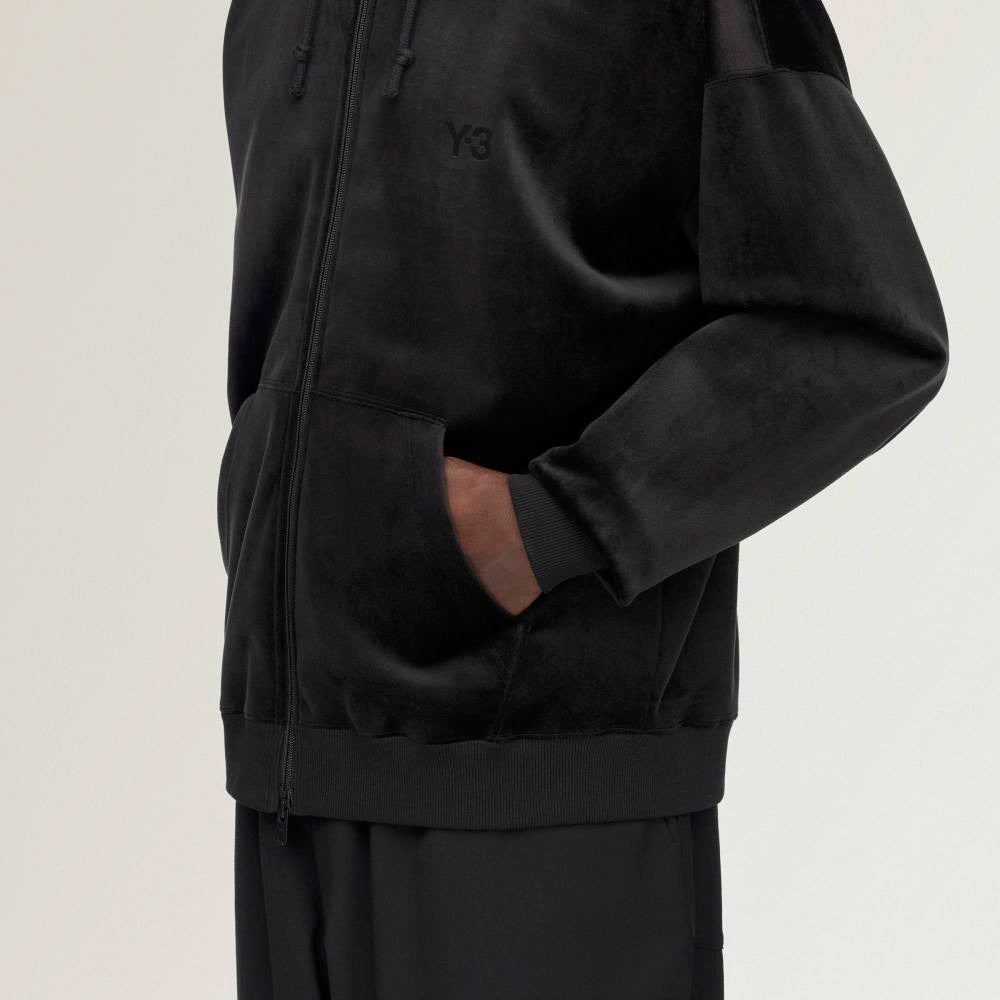 【Y-3 -ワイスリー】Y-3 VELVET CORDUROY ZIP HOODIE/ BLACK (トラックジャケット/ブラック)