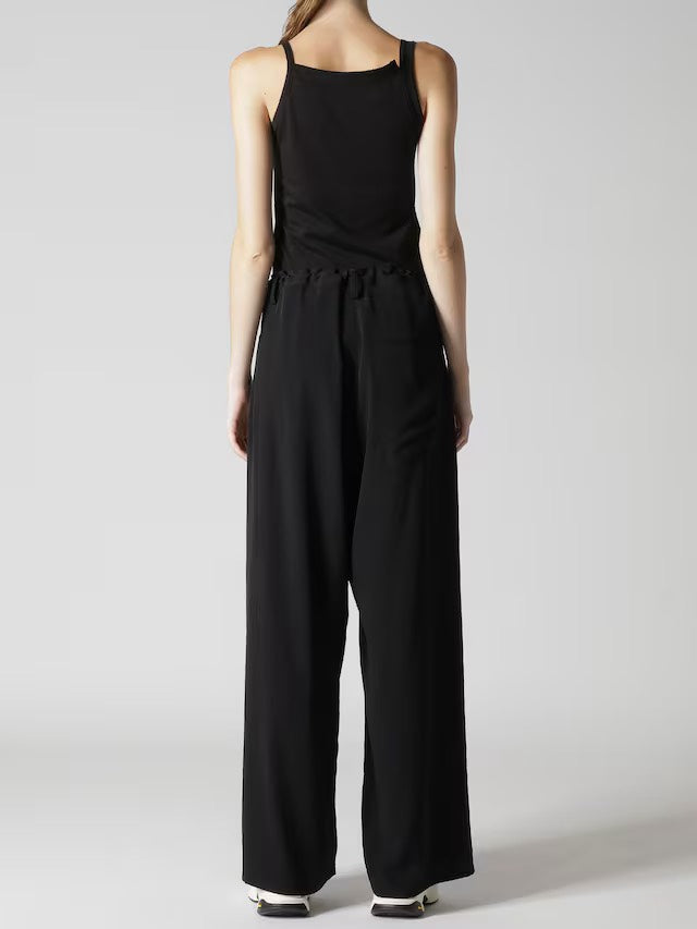 【Y's - ワイズ】TA/PE CREPE DE CHINE LONG STRAIGHT PANTS / BLACK (パンツ/ブラック)