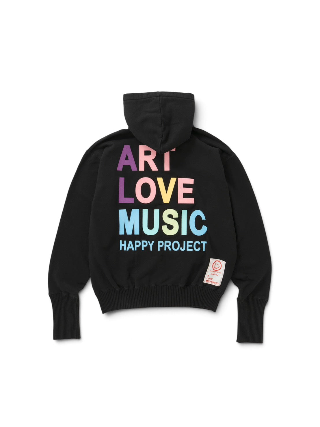 【Perfect ribs®×A LOVE MOVEMENT】"ART LOVE MUSIC" Basic Zip Hoodie / Black(ジップフーディー/ブラック)
