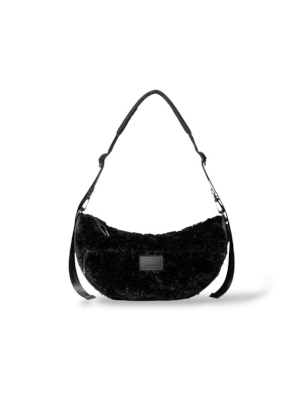 【beautiful people - ビューティフルピープル】PERTEX & boa shoulder bag / BLACK (ショルダーバッグ/ブラック)