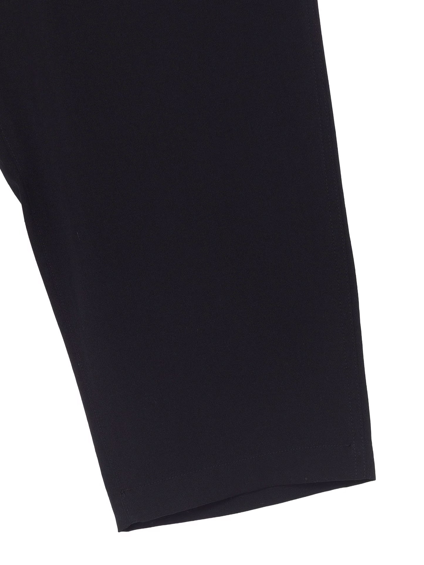 【Yohji Yamamoto POUR HOMME - ヨウジヤマモト プールオム】WOOL GABARDINE DOUBLE STITCH PANTS(パンツ/ブラック)