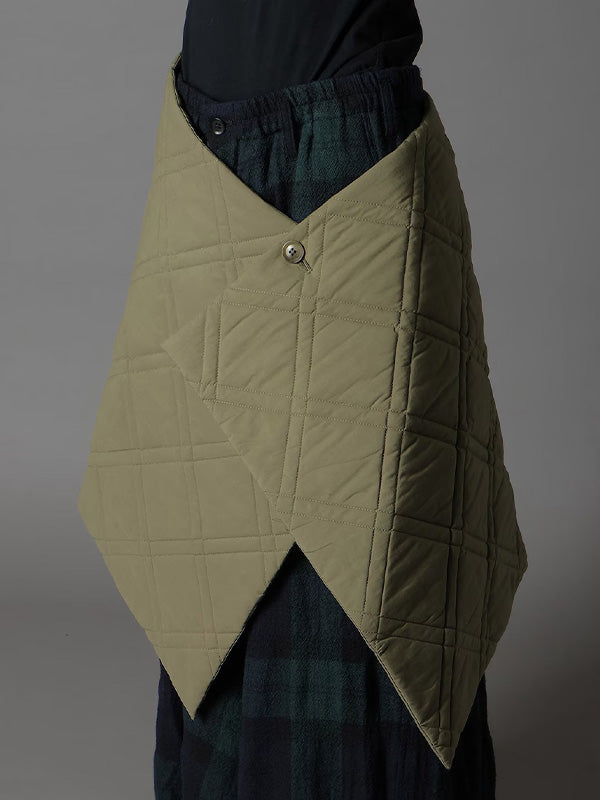【Ground Y - グラウンドワイ】COTTON TYPEWRITER PADDED SCARF / KHAKI(スカーフ/カーキ)