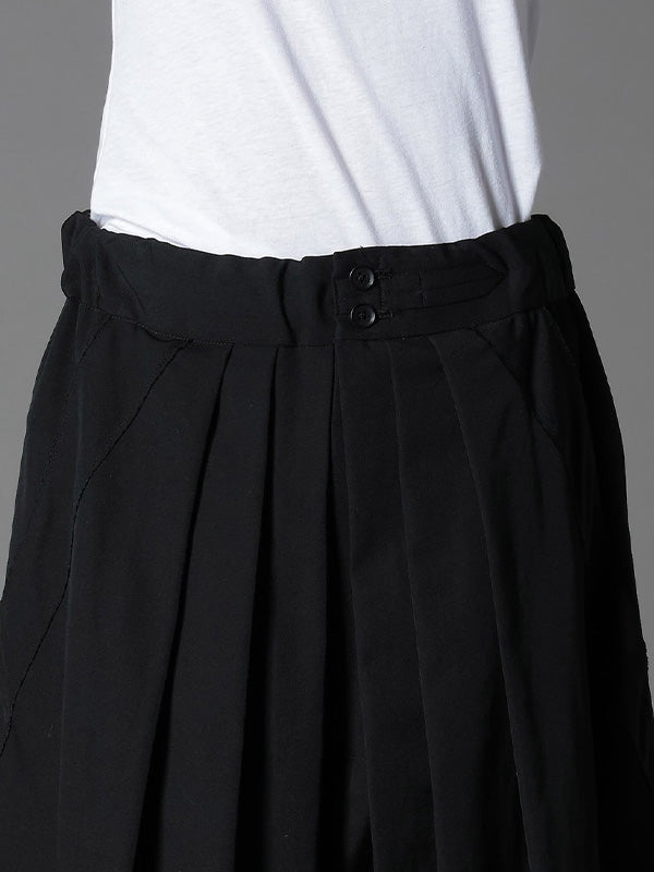 【Ground Y - グラウンドワイ】WOOL GABARDINE GY HAKAMA TYPE1 / BLACK(パンツ/ブラック)