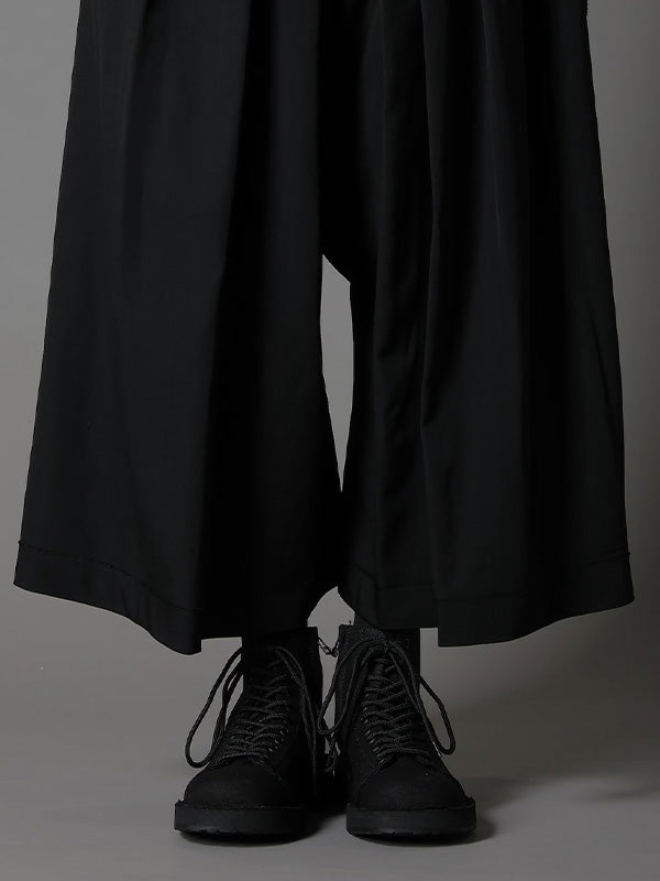 【Ground Y - グラウンドワイ】WOOL GABARDINE GY HAKAMA TYPE1 / BLACK(パンツ/ブラック)