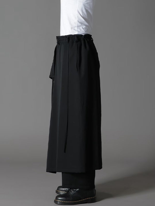 【Ground Y - グラウンドワイ】WOOL GABARDINE BOUND SKIRT PANTS / BLACK(パンツ/ブラック)