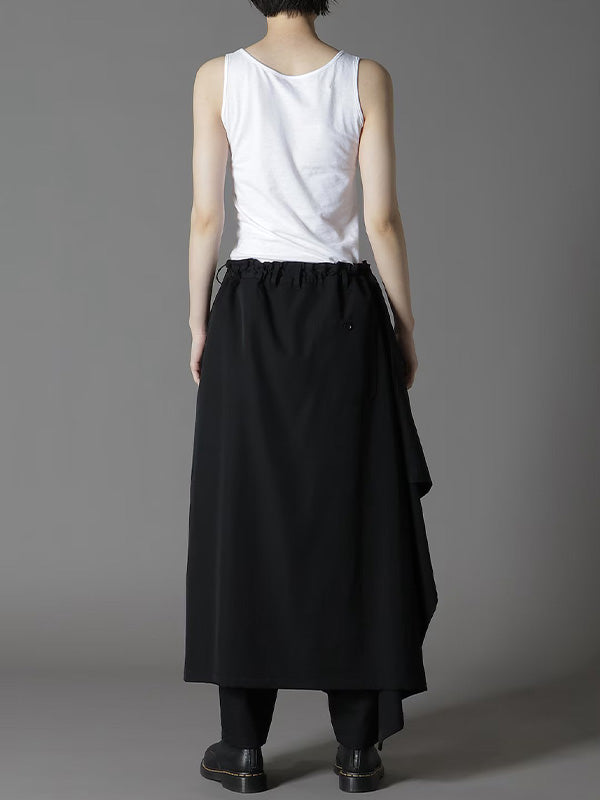 【Ground Y - グラウンドワイ】WOOL GABARDINE BOUND SKIRT PANTS / BLACK(パンツ/ブラック)