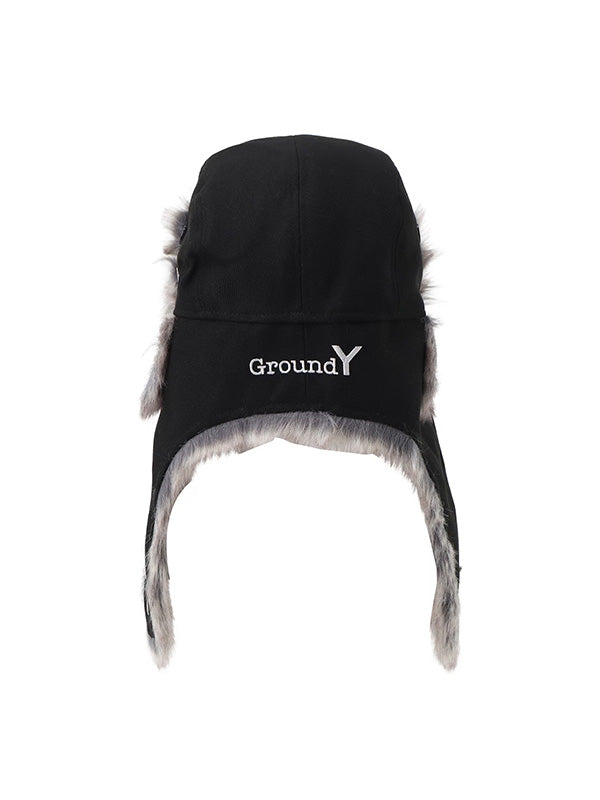 【Ground Y - グラウンドワイ】Ground Y×NEW ERA GROUND Y LOGO THE TRAPPER / BLACK(キャップ/ブラック)