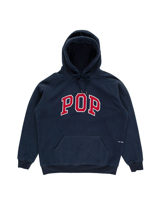 【POP TRADING COMPANY - ポップ トレーディング カンパニー】ARCH HOODED SWEAT / NAVY(フーディー/ネイビー)