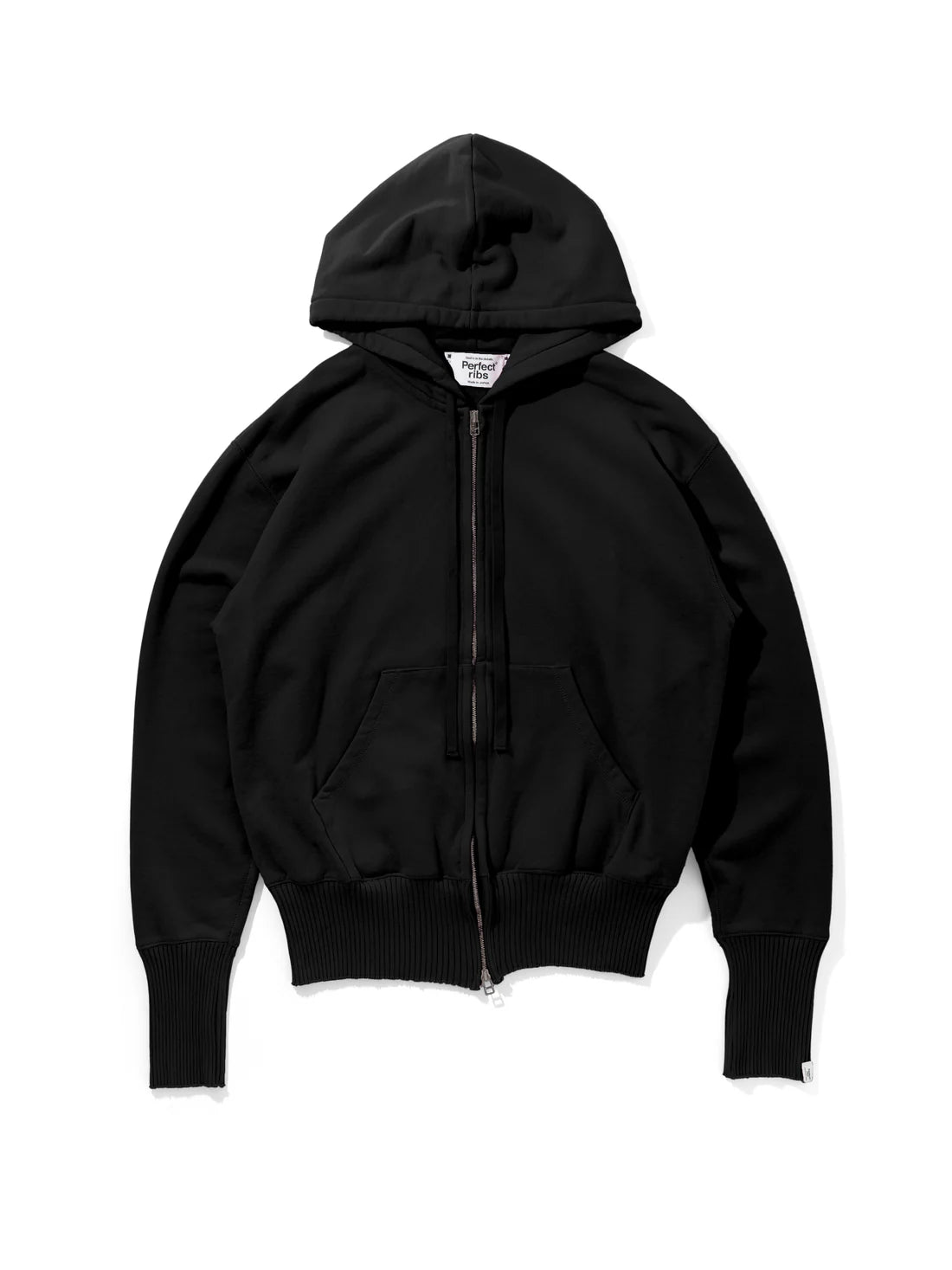 Perfect ribs® - パーフェクトリブス】Basic Zip Hoodie / Black