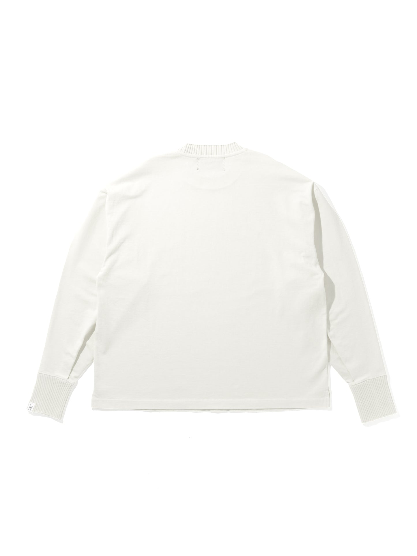 【Perfect ribs® - パーフェクトリブス】Side Slit Long Sleeve T Shirts / White (Tシャツ/ホワイト)