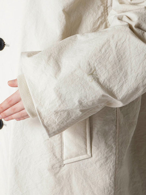 【Y's - ワイズ】NY/ VINTAGE OXFORD HOODIE COAT / OFF WHITE (コート/オフホワイト)