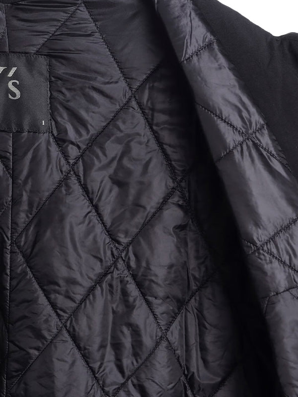 【Y's - ワイズ】NY/ VINTAGE OXFORD HOODIE COAT / BLACK (コート/ブラック)