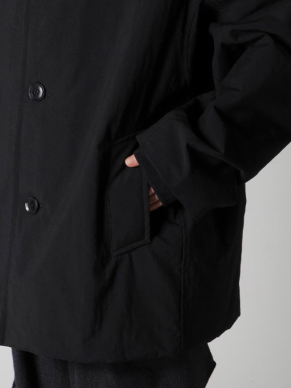 【Y's - ワイズ】NY/ VINTAGE OXFORD HOODIE COAT / BLACK (コート/ブラック)